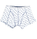 White with Navy Stars Boxer Shorts