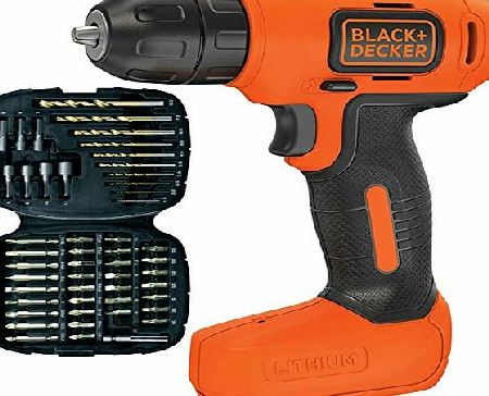 Black   Decker Black amp; Decker Compact Lightweight Cordless Rechargeable Drill and Screwdriver Includes 50 Drill   Screw Bits