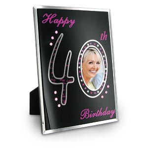 and Crystal 40th Birthday Photo Frame