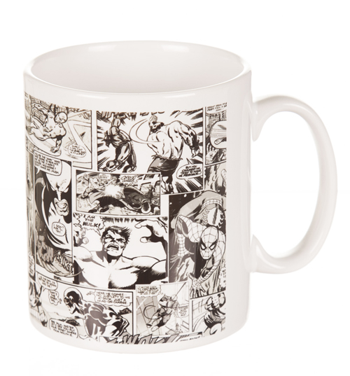 Black And White Marvel Comic Strip Mug