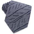 Black Bear Blue Stylized Leaves Woven Tie