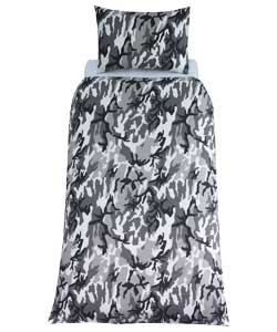 Black Camouflage Duvet Set - Single
