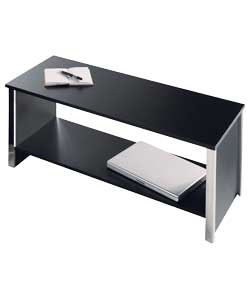 Black Coffee Table with Chrome Finish