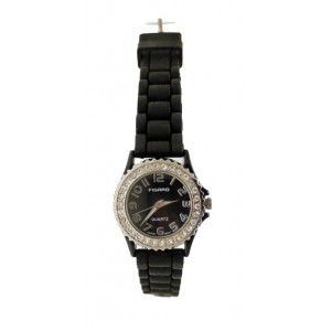 Diamante Womens Watch With Soft Rubber