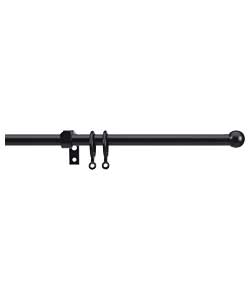 Black Extendable Curtain Pole with Ball Finials