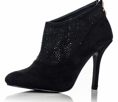 Black Facet Ankle Shoe Boots