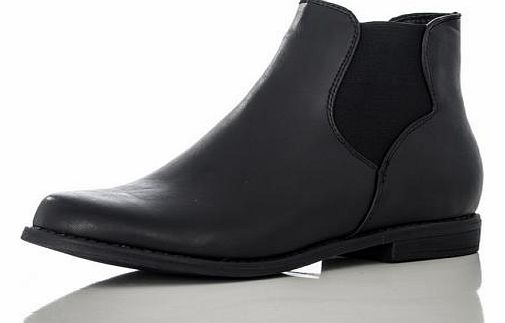 Black Flat Ankle Boots