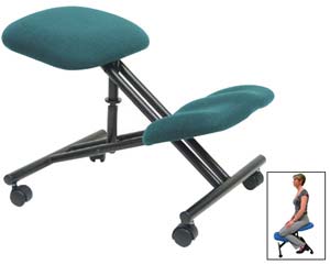 Black frame steel kneeling chair