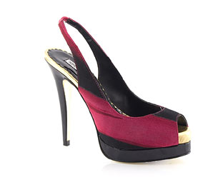 Black Gardenia Double Platform Sandal