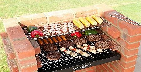 Black Knight  BRICK BBQ KIT WITH STAINLESS STEEL COOKING GRILL, WARMING RACK amp; COVER