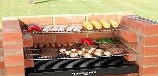 Black Knight BRICK BBQ KIT WITH CHROME COOKING GRILL   WARMING RACK   COVER