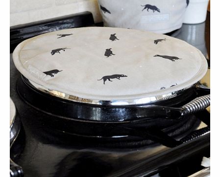 Black Labrador Hob Cover 3937CX