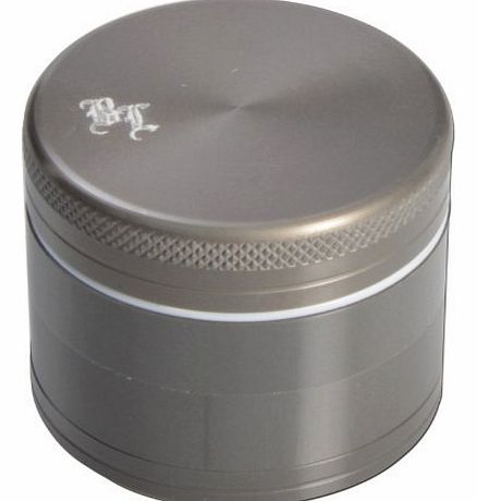 Aluminium Grinder Black Leaf 4-piece, non-abrasive, �40mm H35mm, Sieve