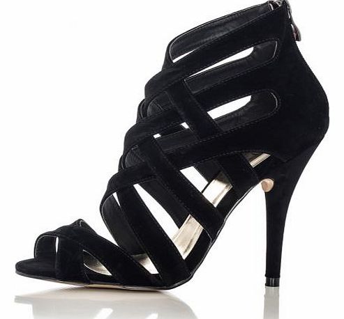Black Multi Strap Sandals