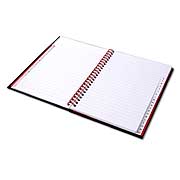 Black n Red A5 Wiro Hardback Notebook With A - Z Index