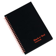 Black n Red A5 Wiro Hardback Notebook