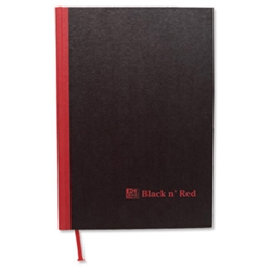 Black n Red Notebook Smart Ruled Casebound 90gsm