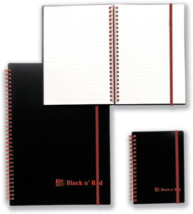 Black n Red Notebook Wirebound Polypropylene