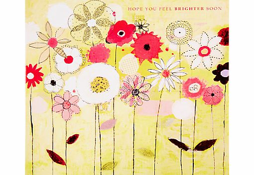 Black Olive Sunny Garden Get Well Soon Card