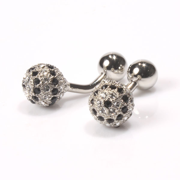 Black Orb Cufflinks in Personalised Box