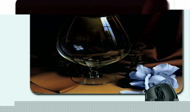 Black Pearl WINE amp; A BLUE ROSE Mouse Pad, Mousepad (Flowers Mouse Pad)