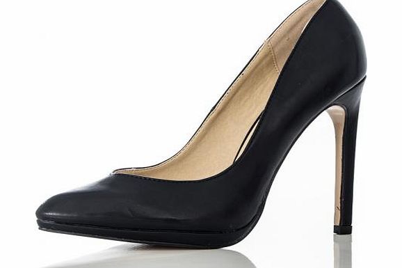 Black PU Pointed Courts