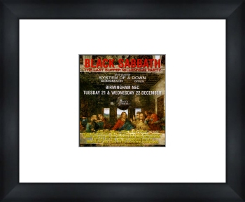 BLACK SABBATH Last Supper Millennium Party - Custom Framed Original Ad