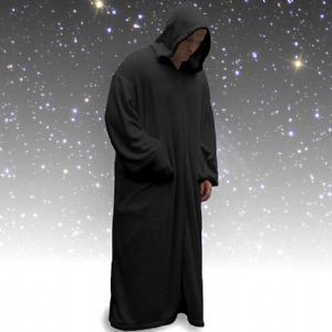 Black Space Rug - Fleece Hooded Dressing Gown