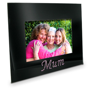 Black Sparkly Mum Photo Frame