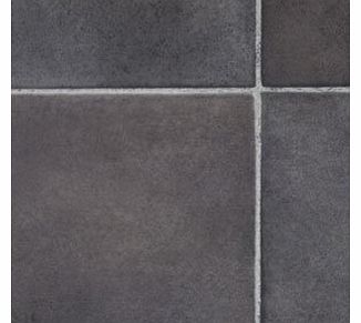 Black Slate Tile Effect Vinyl Flooring 3x2m Kitchen Vinyl Floors