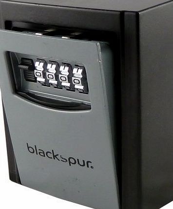 blackspur HEAVY DUTY WALL MOUNTED COMBINATION CODE KEY STORAGE SECURITY SAFE BOX - RE-SETTABLE COMBINATION LOCK - SOLID AND WATER RESISTANT