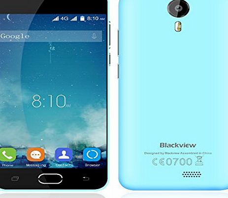 Blackview BV2000 MTK6735 Quad-core 1.0GHz Unlocked Smartphone Android 5.1 5 Inch 1GB RAM 8GB ROM Gesture Function Fashionable Design Mobile Phone