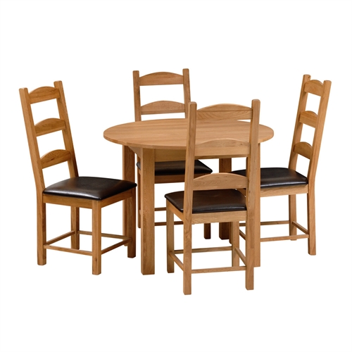 110cm Round Dining Set and 4