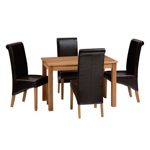 120cm Dining Set and 4 Rollback