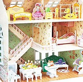 Blancho Girls House Three-Dimensional House Of Manual Assembly Paper Model