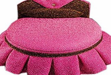 Blancho Pink amp; Gold Line King Size Round Bed for Barbie Dolls