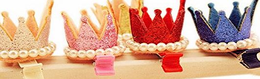 Blancho Take the Crown Pearls Toddler Girls Hair Clips , 5 Pcs