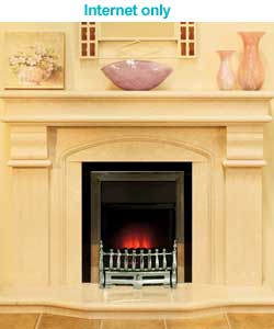 Chrome Electric Fire and Surround