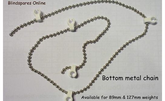 Blindspares Metal Bottom Chain for 89mm/3.5`` Vertical Blinds - 100 clips