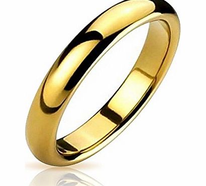 Bling Jewelry Gold Plated Tungsten Ring 4mm