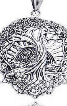 Bling Jewelry Rising Sun Celtic Knots 925 Sterling Silver Tree of Life Roots Pendant