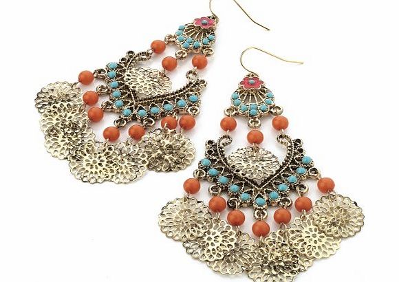 Bling Online. Bling Online Gold Tone Indian Bollywood Style Dangle Earrings.