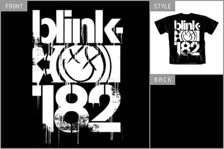 Blink 182 (Dripping Logo) T-shirt cid_4872TSBP