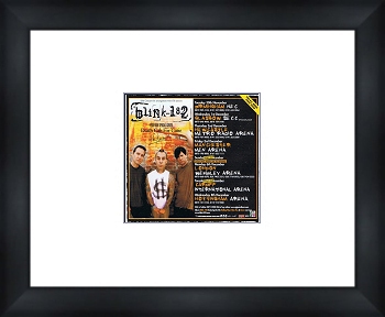 BLINK 182 UK Tour 2004 - Custom Framed Original Ad