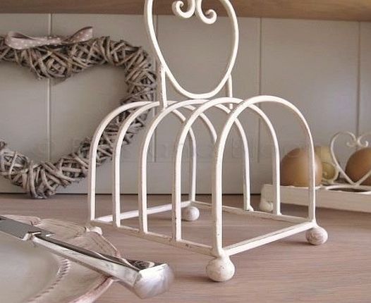 Bliss and Bloom Cream Heart Toast Rack OR CD Rack