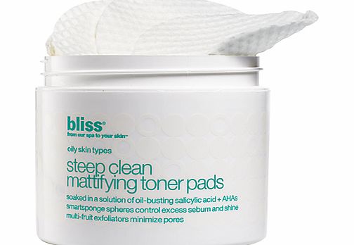 Bliss Steep Clean Mattifying Toner Pads
