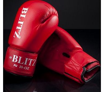 Blitz Sport PU Boxing Gloves 10oz Red