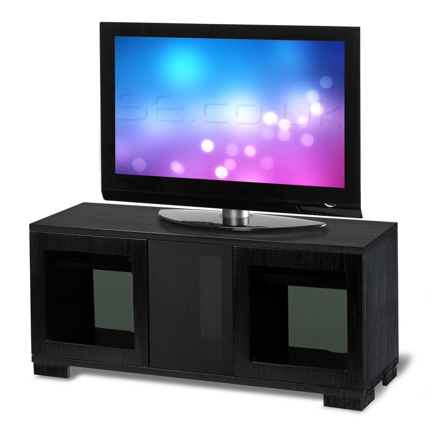 Classix 3000 Black Oak and Glass TV Stand