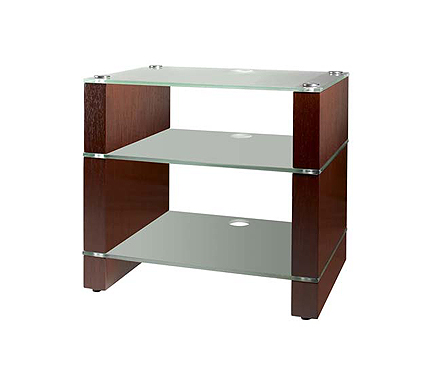 Blok Limited Odin TV and Hi-fi Unit in Walnut with Clear Glass