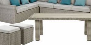 Blooma Praslin Rattan Effect 7 Seater Coffee/Dining Set